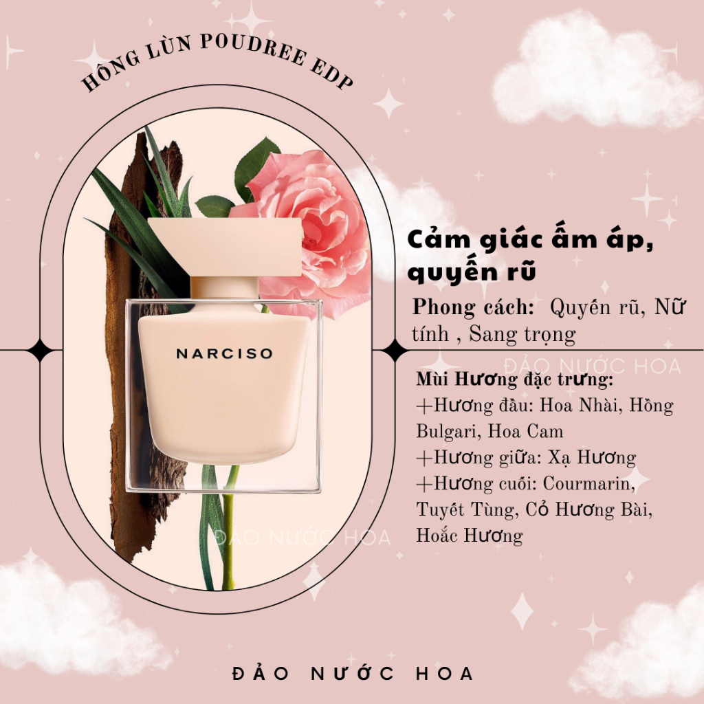 Nước hoa chiết narciso be, hồng lùn 10ml siêu sale nước hoa nữ mềm mại nhẹ nhàng ngọt ngào đảo nước hoa - A8