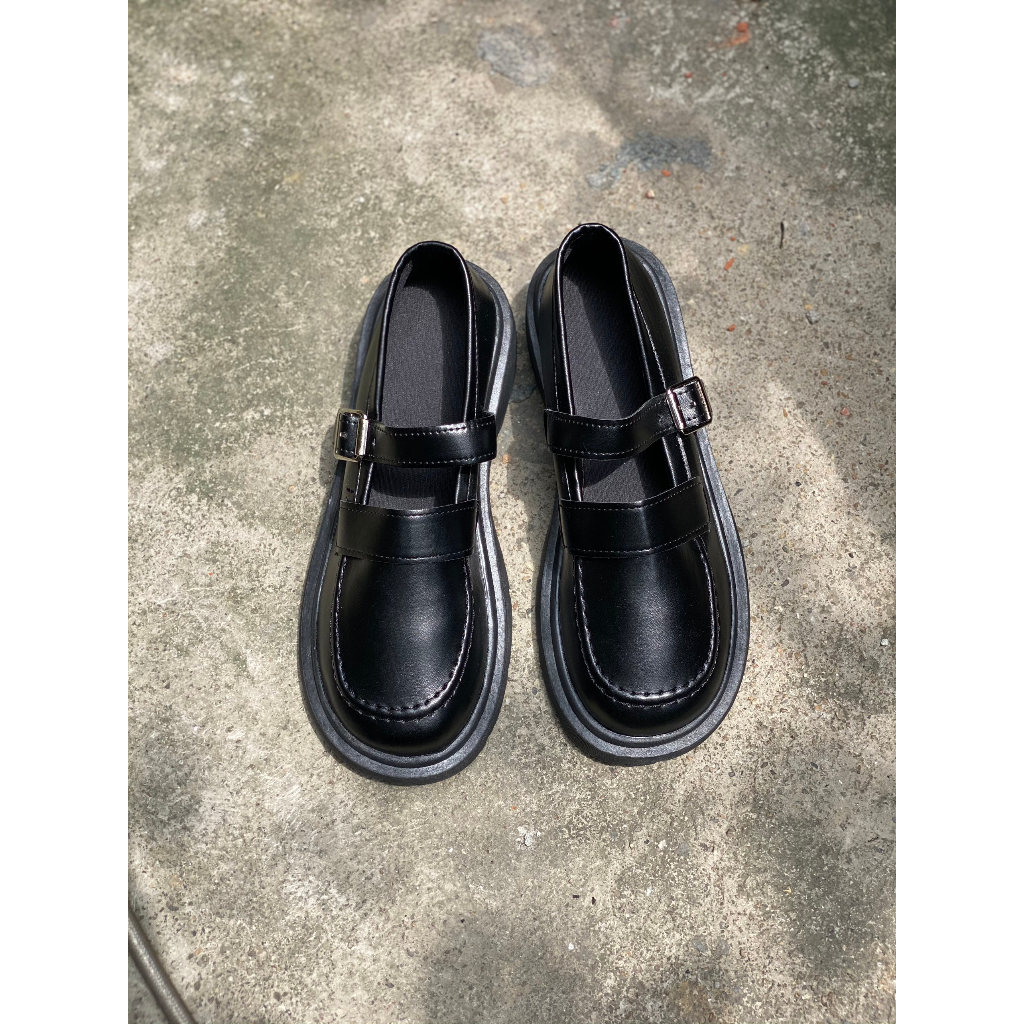 Giày Mary Janes da mềm quai ngang khuy cài mã 666