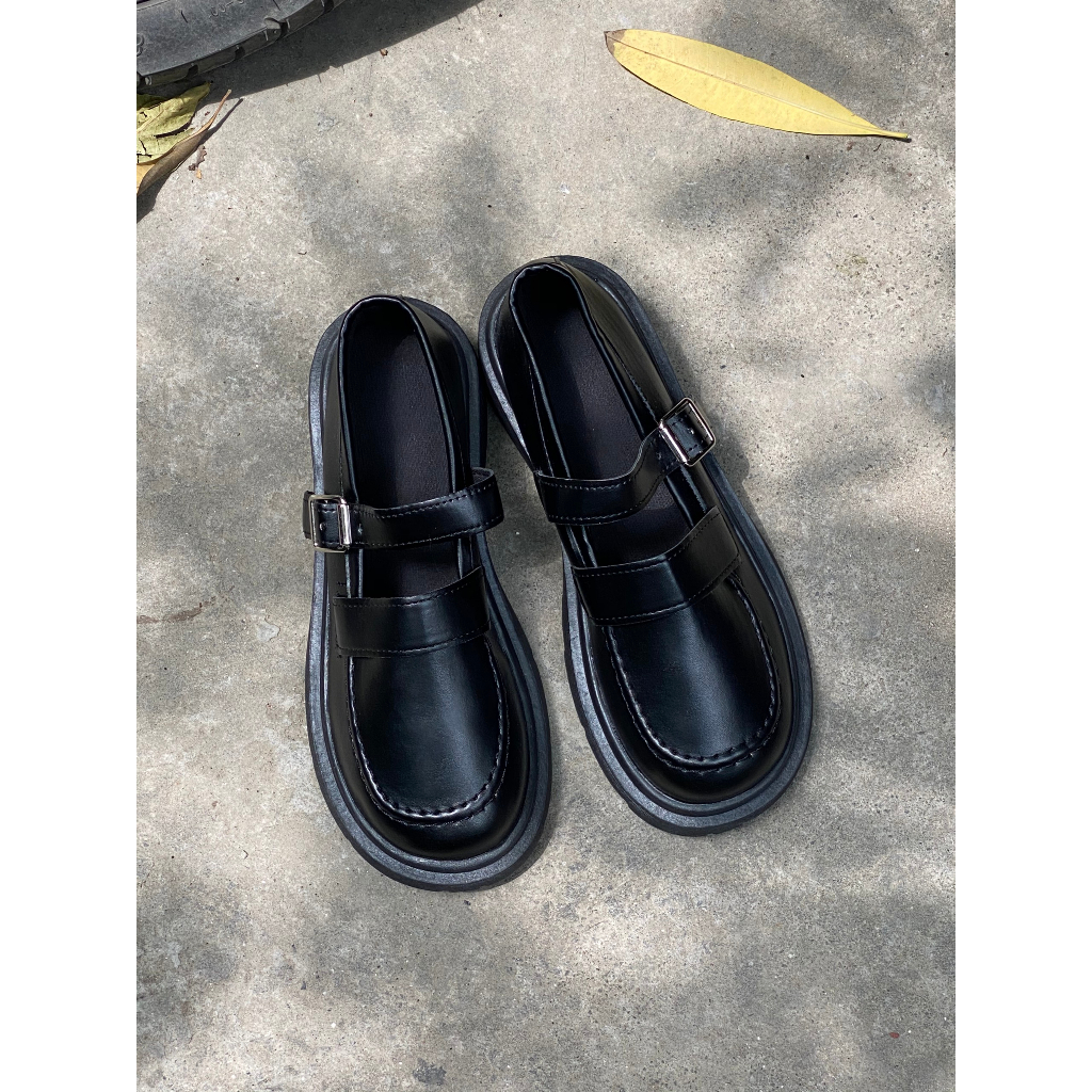 Giày Mary Janes da mềm quai ngang khuy cài mã 666