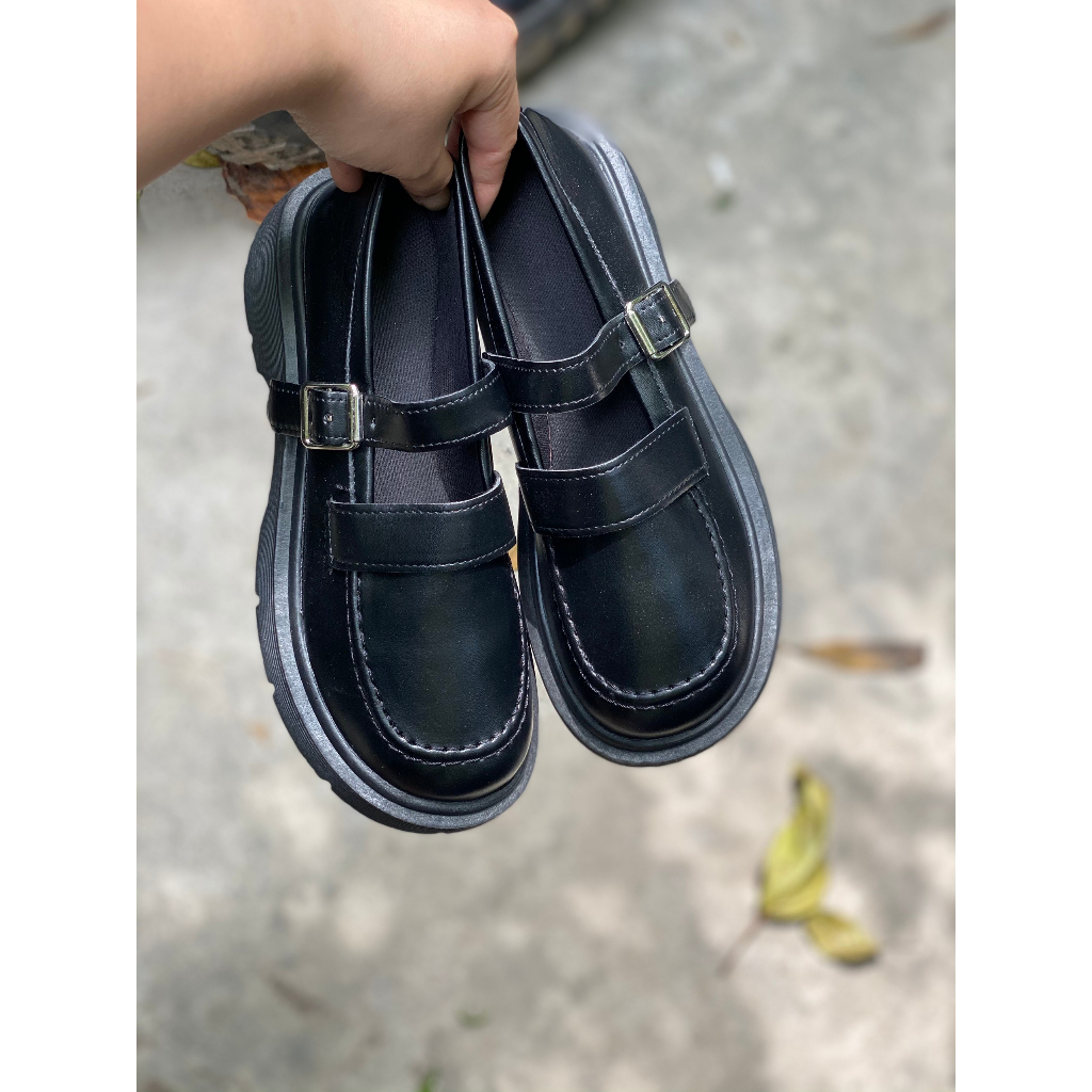 Giày Mary Janes da mềm quai ngang khuy cài mã 666