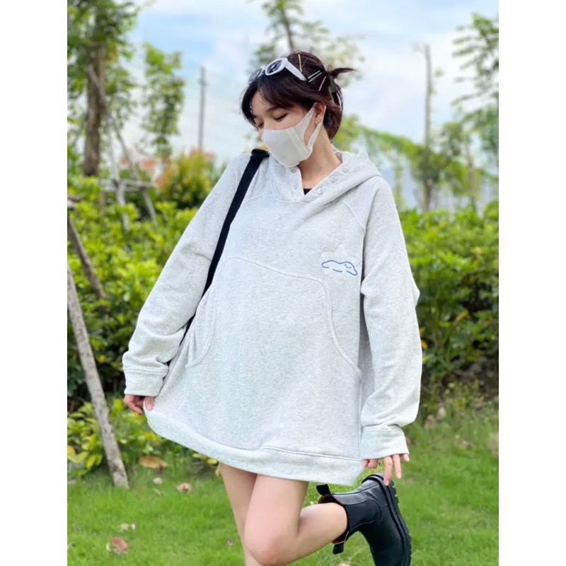 Pass hoodie xám ngôi sao size L
