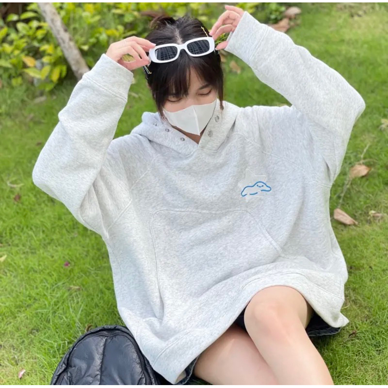 Pass hoodie xám ngôi sao size L
