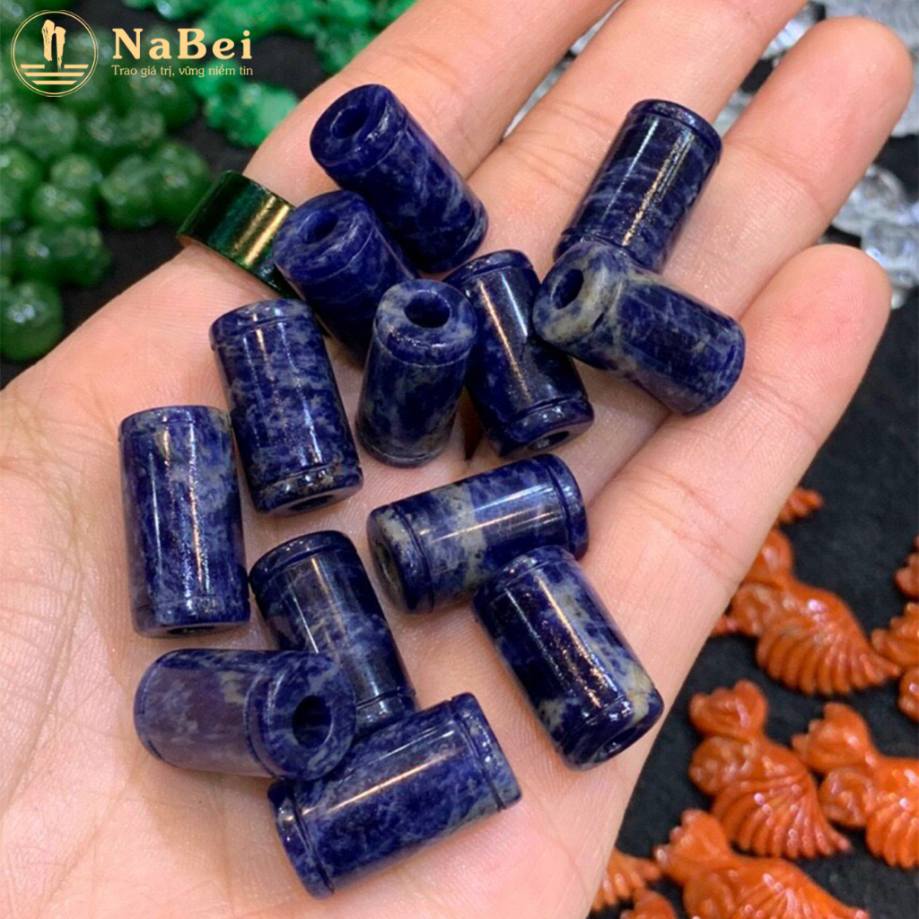 Charm Lu Thống Đá Aquamarine Tự Nhiên Mix Vòng Tay Cho Nam Nữ NB97 - Phong Thuỷ NaBei Store