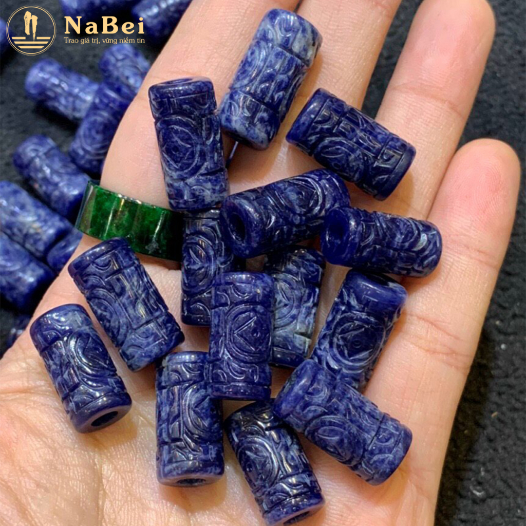 Charm Lu Thống Đá Aquamarine Tự Nhiên Mix Vòng Tay Cho Nam Nữ NB97 - Phong Thuỷ NaBei Store