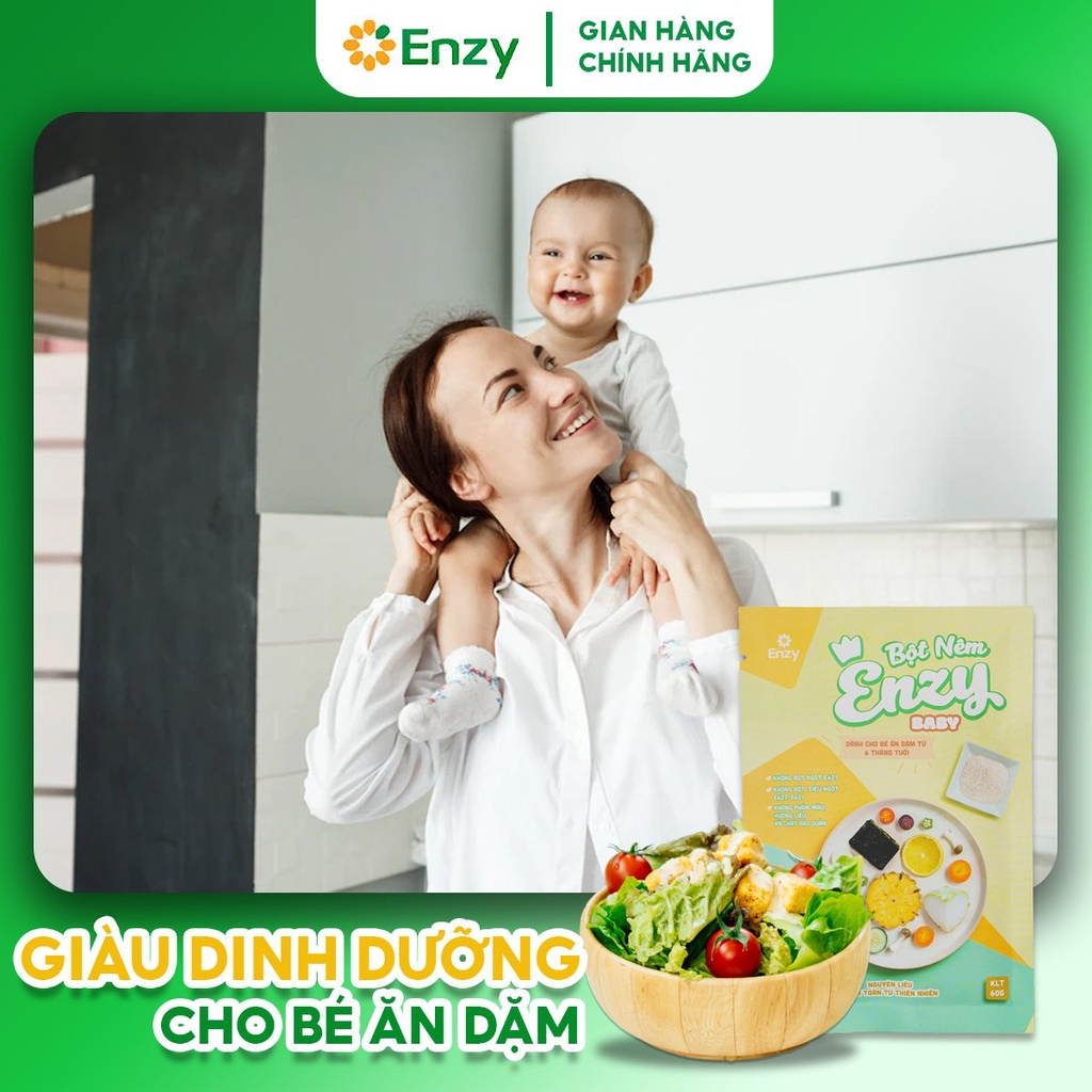 Hạt Nêm Cho Bé Ăn Dặm Enzy Food 60g