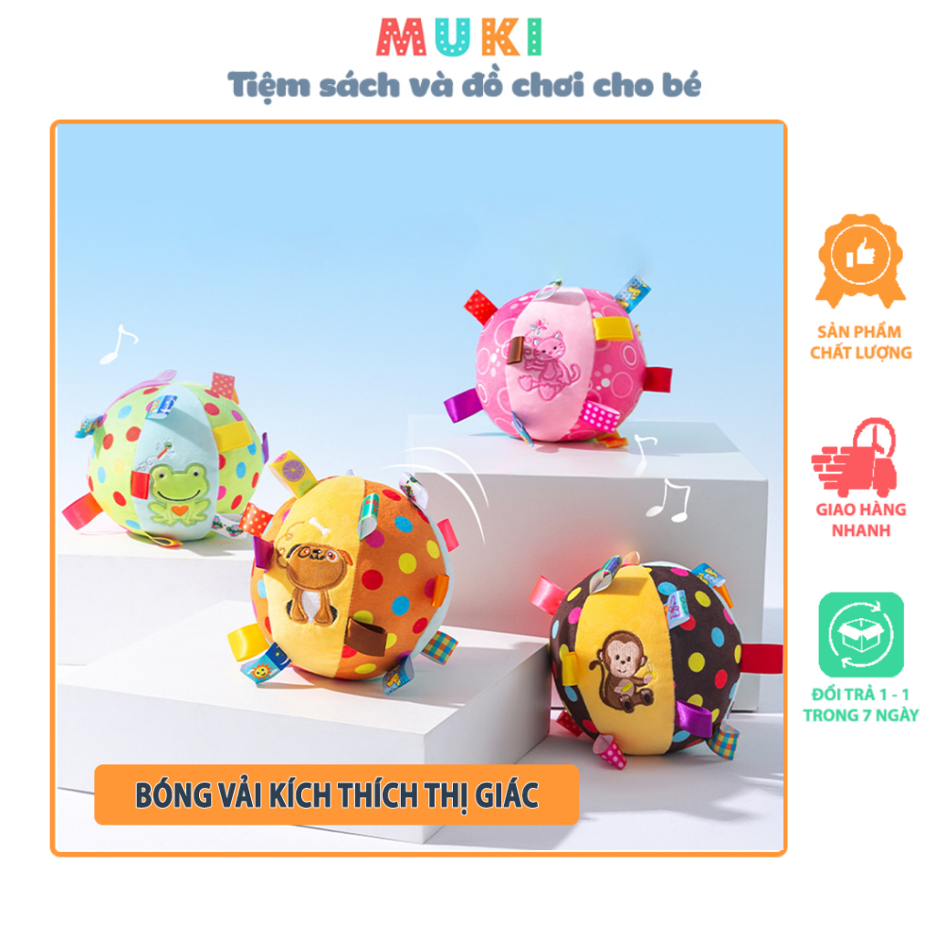 Đồ chơi bóng vải kích thích thị giác cho trẻ từ 0 đến 3 tuổi