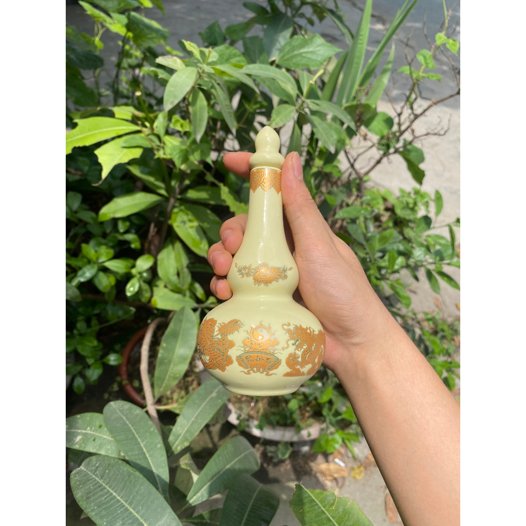 Nậm rượu men vàng kim