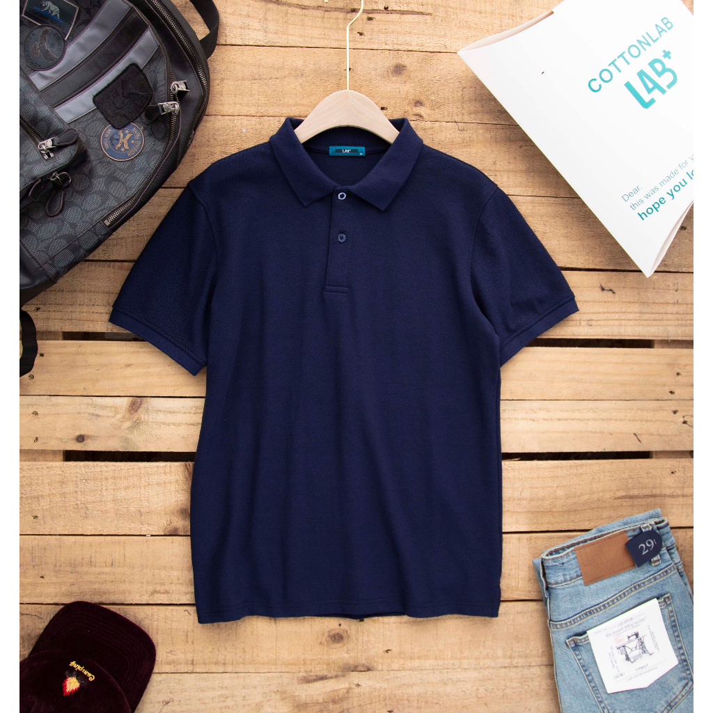 Áo Polo nam có cổ basic LAB+ COTTONLAB vải cá mập cotton, nam tính, chỉn chu, sang trọng