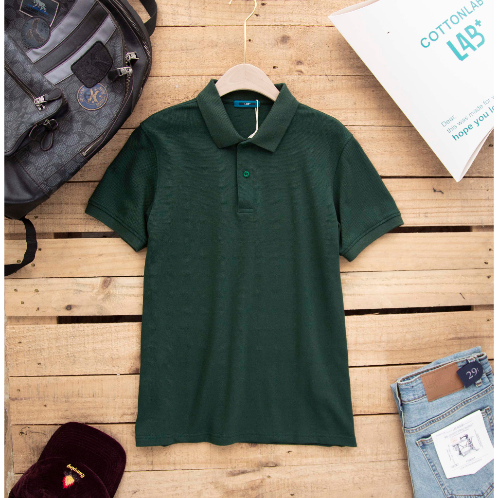Áo Polo nam có cổ basic LAB+ COTTONLAB vải cá mập cotton, nam tính, chỉn chu, sang trọng