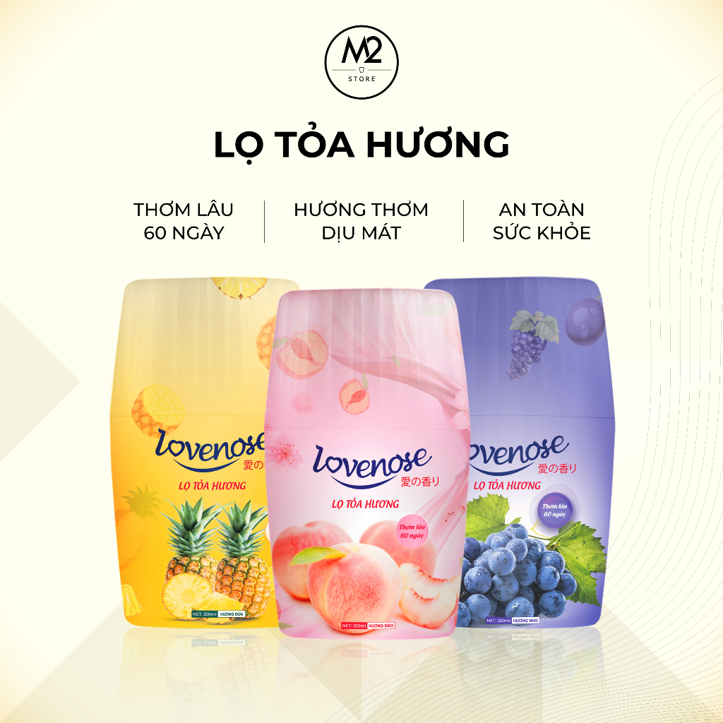 Lọ tỏa hương Lovenose hương thơm tự nhiên dễ chịu - Dung tích 250 ml