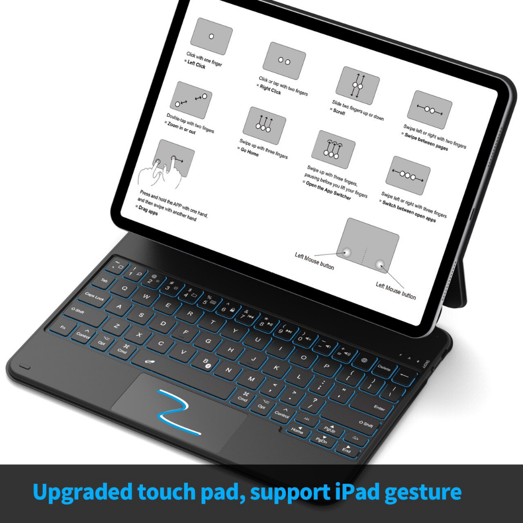 Bao da nam châm kèm bàn phím Wiwu Magic Keyboard cho máy tính bảng Pro 11 inch, 12.9 inch - Hàng chính hãng