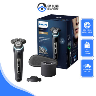 Máy cạo râu philips series 9000 s9987/55 / s9982/55, máy tông đơ, lưỡi tự mài, sạc nhanh, nhập đức, bh 12 tháng