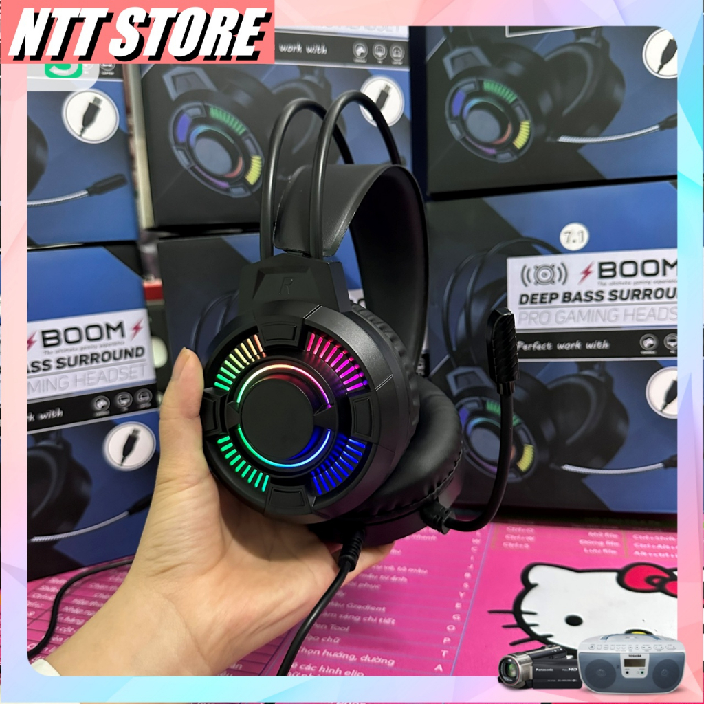 Tai Nghe Game có Mic chụp tai M81 âm bass cực to bảo hành 12 tháng - NTT Shop