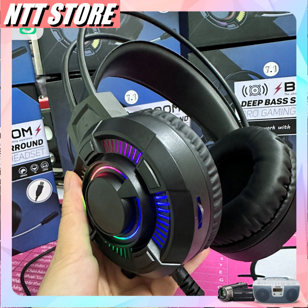 Tai Nghe Game có Mic chụp tai M81 âm bass cực to bảo hành 12 tháng - NTT Shop