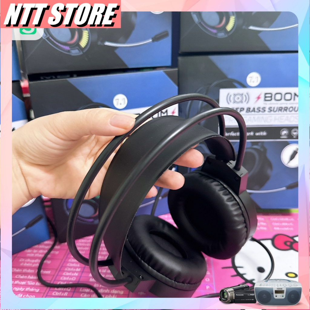 Tai Nghe Game có Mic chụp tai M81 âm bass cực to bảo hành 12 tháng - NTT Shop