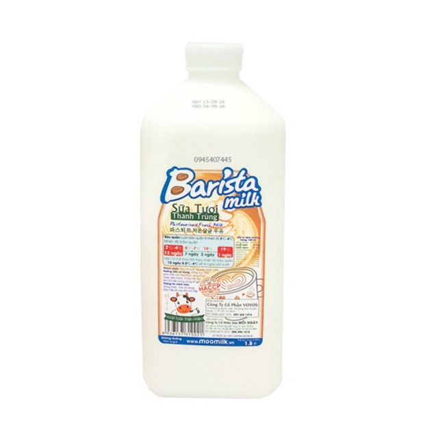Sữa Thanh Trùng Barista Milk 1.8L