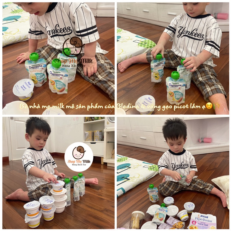 Sữa chua dừa Bledina cho bé dị ứng đạm bò & bdn Lactose 🥥🍌🛒Hàng air Pháp tặng quà 🎁