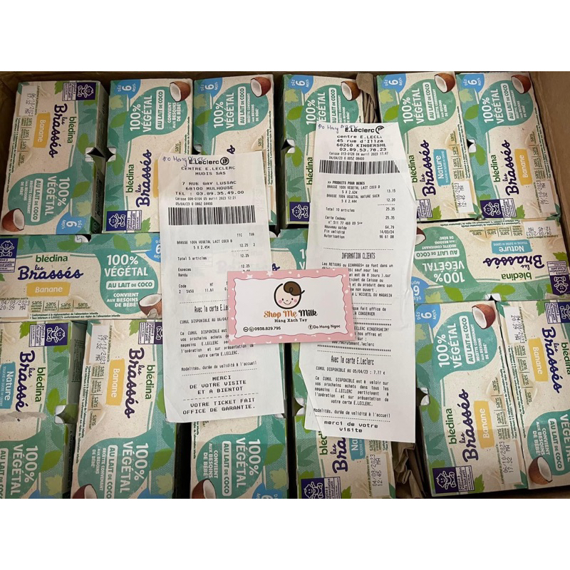 Sữa chua dừa Bledina cho bé dị ứng đạm bò & bdn Lactose 🥥🍌🛒Hàng air Pháp tặng quà 🎁