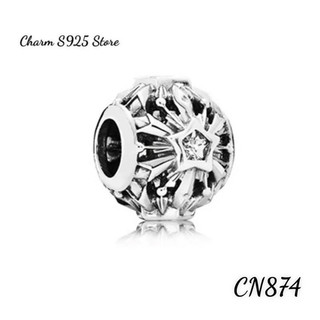 CHARM PAN ALE BẠC S925 THUẦN KHIẾT HOA TUYẾT TRẮNG HÀNG CAO CẤP