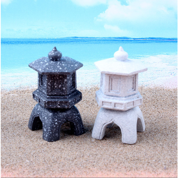 Mô hình đèn đá trang trí terrarium, tiểu cảnh chậu cây
