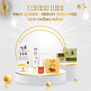 COMBO MINI: Serum thông 7ml, Kem Face Queen 10gr, Chống nắng 15gr -TẶNG 1 NÓN KẾT SIÊU XINH
