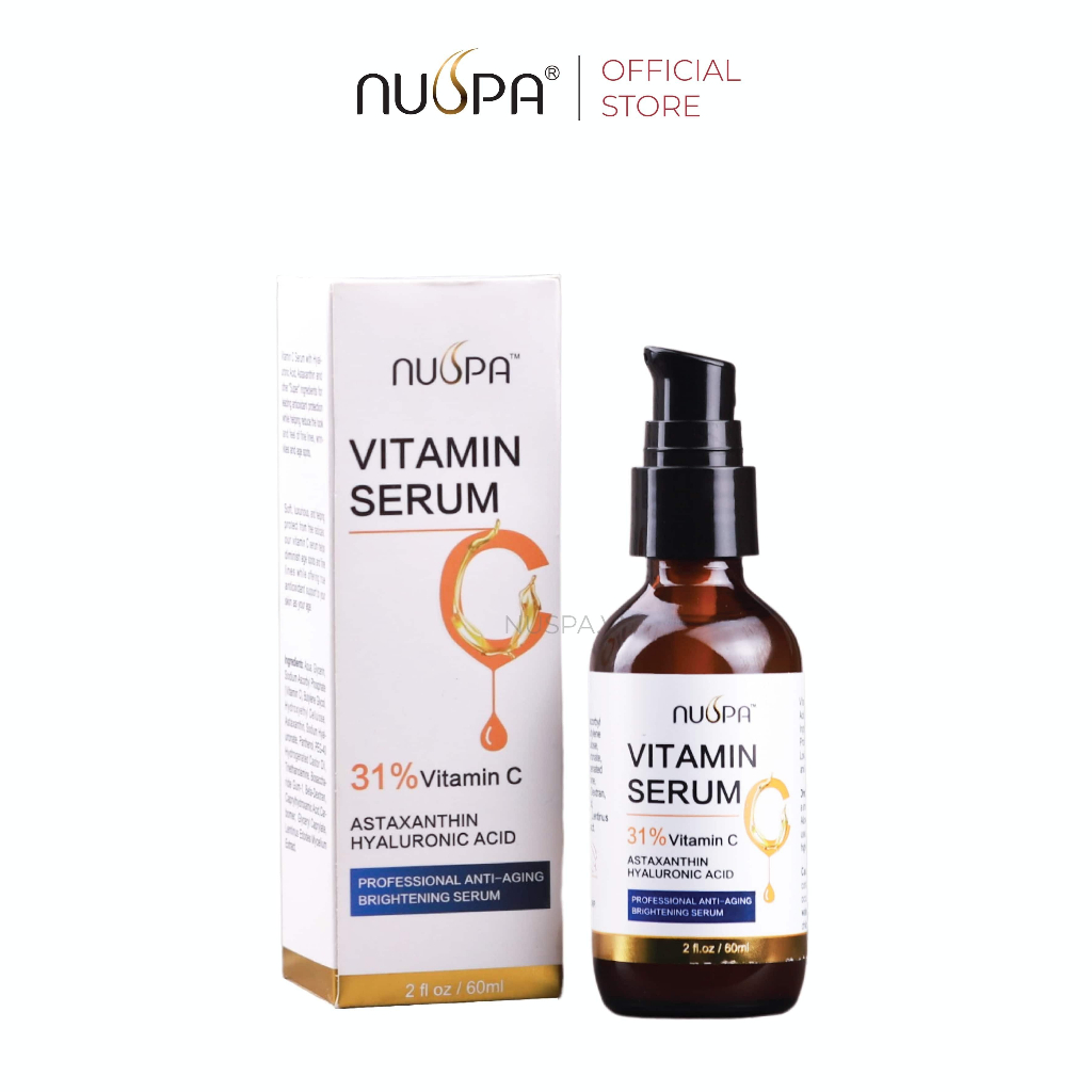 Tinh chất dưỡng da NUSPA Vitamin C Serum 31% hữu cơ giúp giảm thâm sáng da 30ml/60ml