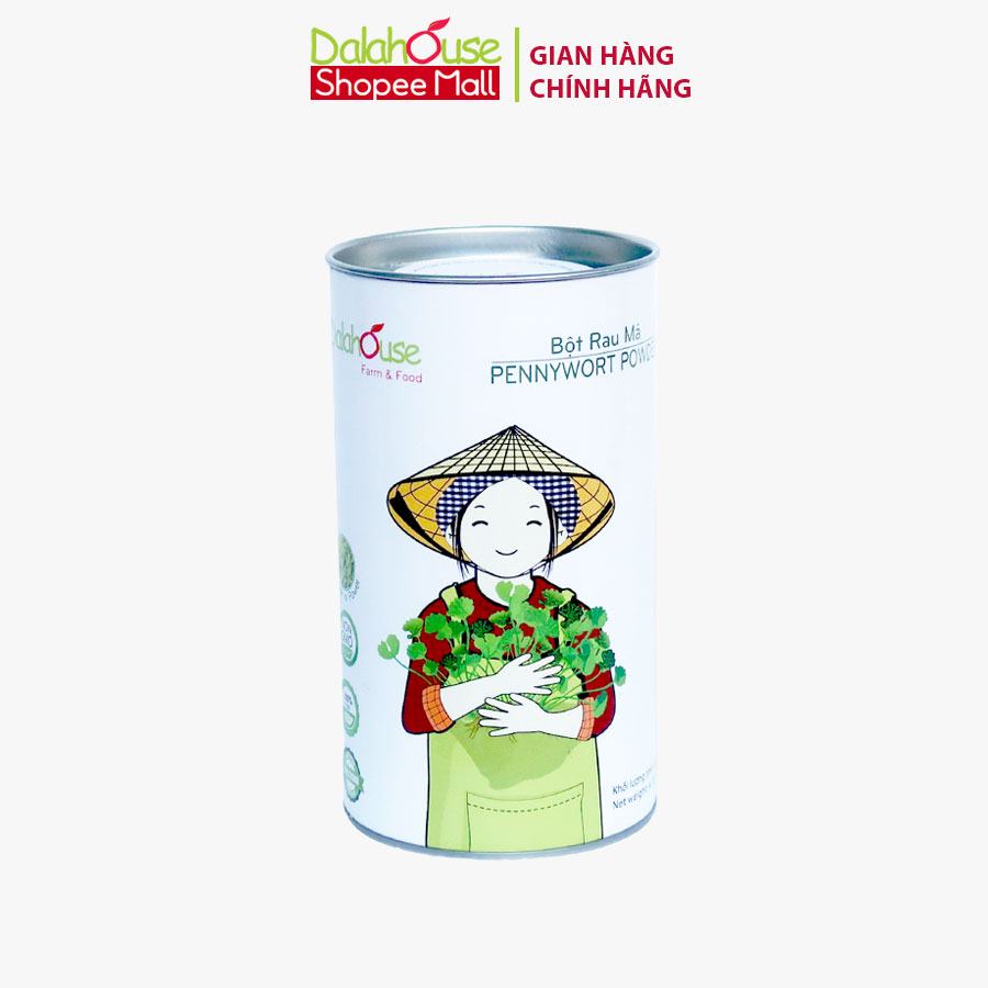 Bột Rau Má Organic Nguyên Chất Sấy Lạnh Dalahouse 120gr Mát Gan Giải Độc, Đạt Tiêu Chuẩn Châu Âu