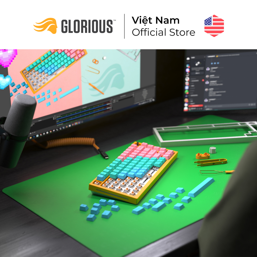 Lót chuột Glorious Chroma Key Mousepad XXL Extended - Hàng Chính Hãng