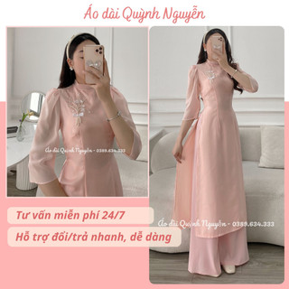 Áo dài, áo dài cách tân voan tơ cao đấp trẻ trung nhẹ nhàng MÃ TK31