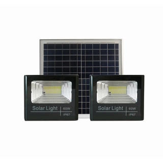 Combo 2 đèn 1 tấm pin - đèn năng lượng mặt trời 40w 60w 100w 200w 300w