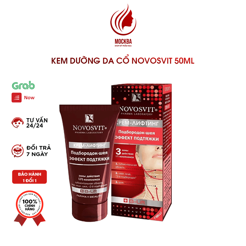 Kem Dưỡng Da Cổ Novosvit 50ml, Kem Tan Nọng Cằm Loại Bỏ Chảy Xệ Vùng Da Cổ Shopmyphamnga_Mockba