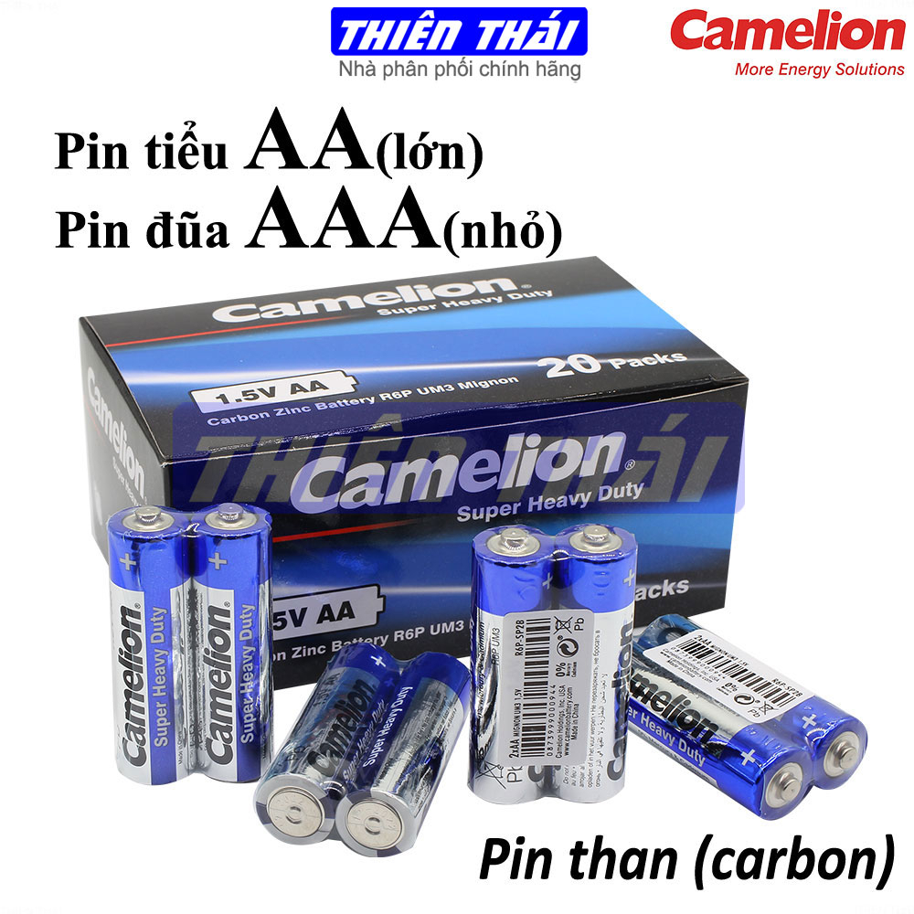 Hộp 40 viên Pin AA, AAA (R6P, R03P),pin carbon,pin than, pin Camelion,Pin SealPower,Pin Tiểu,Pin Đũa, 1.5V