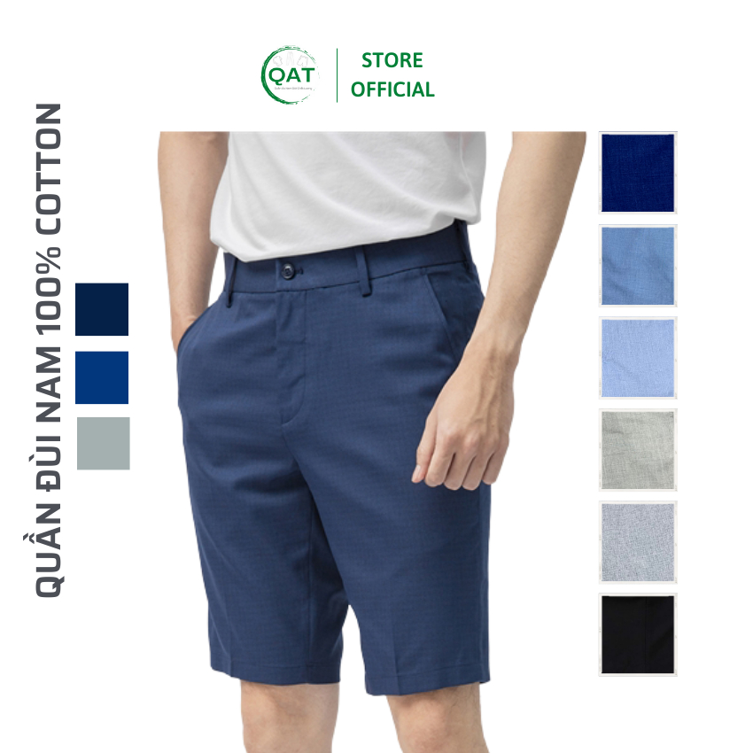 Quần Short Tây Âu Nam, Quần Đùi Nam Cotton 100%, Vải mềm, dáng đẹp. Hàng công ty loại 1, Đổi size miễn phí 7 ngày