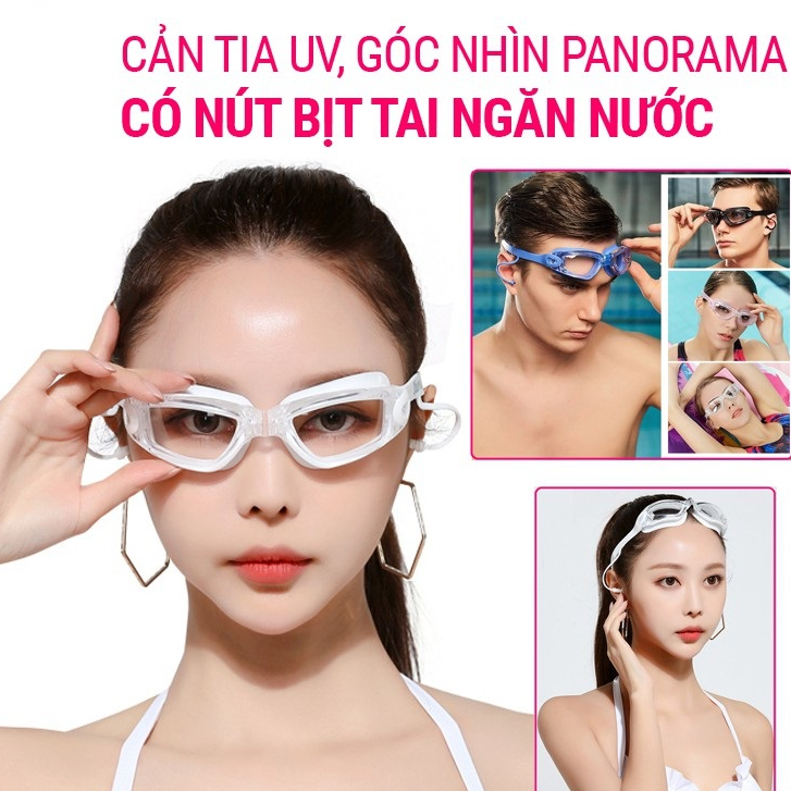 Kính Bơi Chống Tia UV, Kính Mắt Tráng Gương Trong Suốt Khi Bơi Cao Cấp (Gồm Cả Kính Người Lớn Và Trẻ Em)
