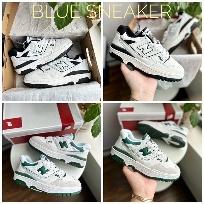 Giày New Balance 550 ‘White Green’,Xanh navi, Đen, Giày nb 550 bản chuẩn Trung xịn, Full Bill Box 2023