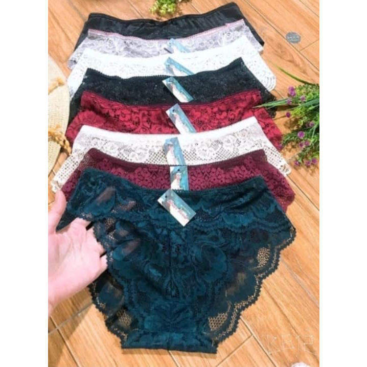GIAO SỈ Sét 10 Quần Lót Ren Toàn Phần 40-58kg