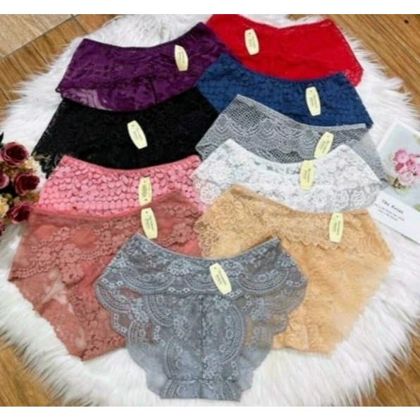 GIAO SỈ Sét 10 Quần Lót Ren Toàn Phần 40-58kg