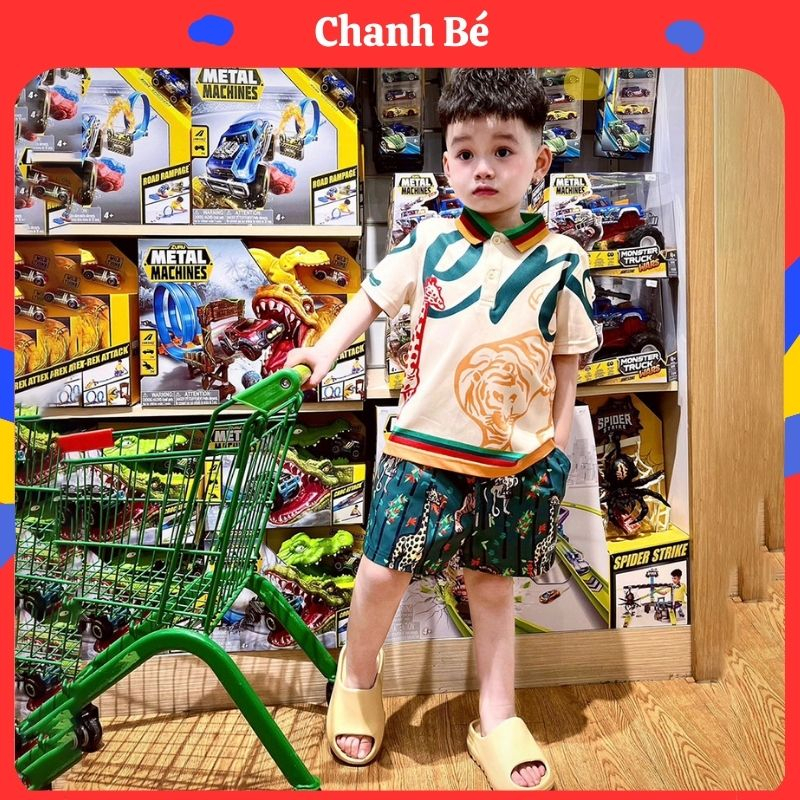Đồ bộ bé trai kenzo 9-50kg Chanh Bé bộ cộc tay bé trai mặc hè cho bé đi chơi đi học thoáng mát siêu sang [ BQA244 ]