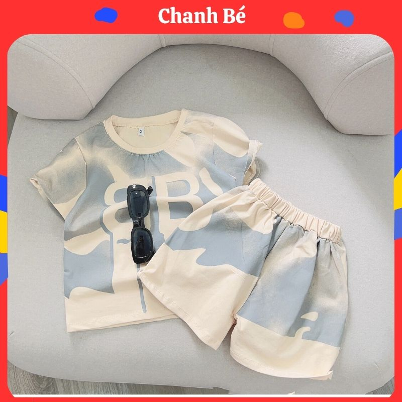Bộ cộc bé trai 8-32kg Chanh Bé,bộ quần áo ngắn Balenciaga siêu đẹp bé mặc đi chơi siêu ngầu BQA236