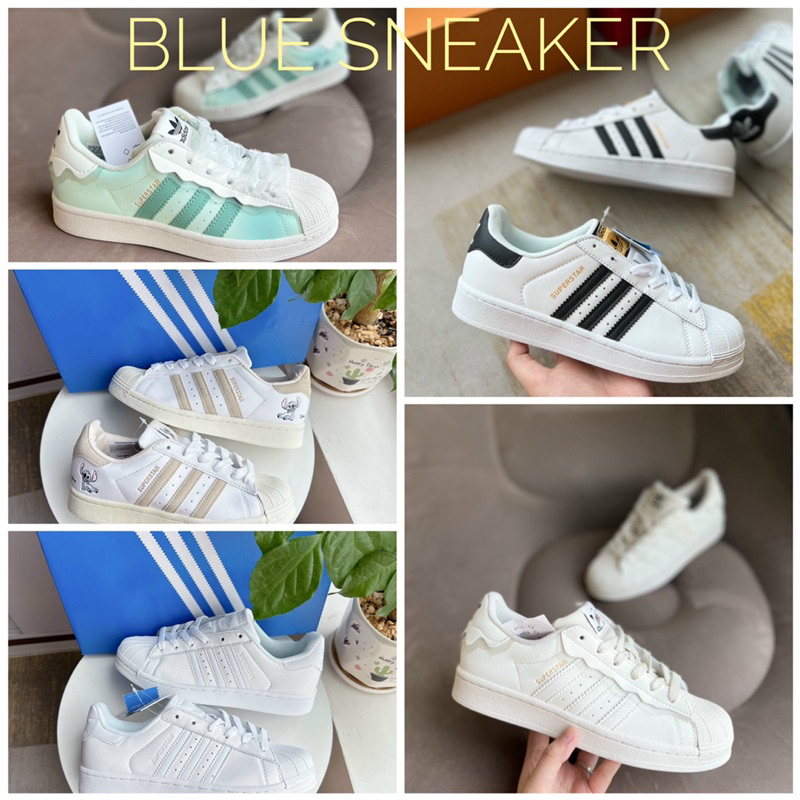 Giày adidas superstar das sò màu trắng kem nam nữ bản đẹp full box - bill