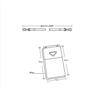 Túi đeo chéo nam nữ praadaa mini G C, túi basic mini
