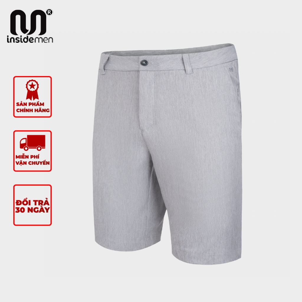 Quần short nam INSIDEMEN tây âu vải chống nhăn chống xù dáng ôm Hàn Quốc trẻ trung ISO028S3