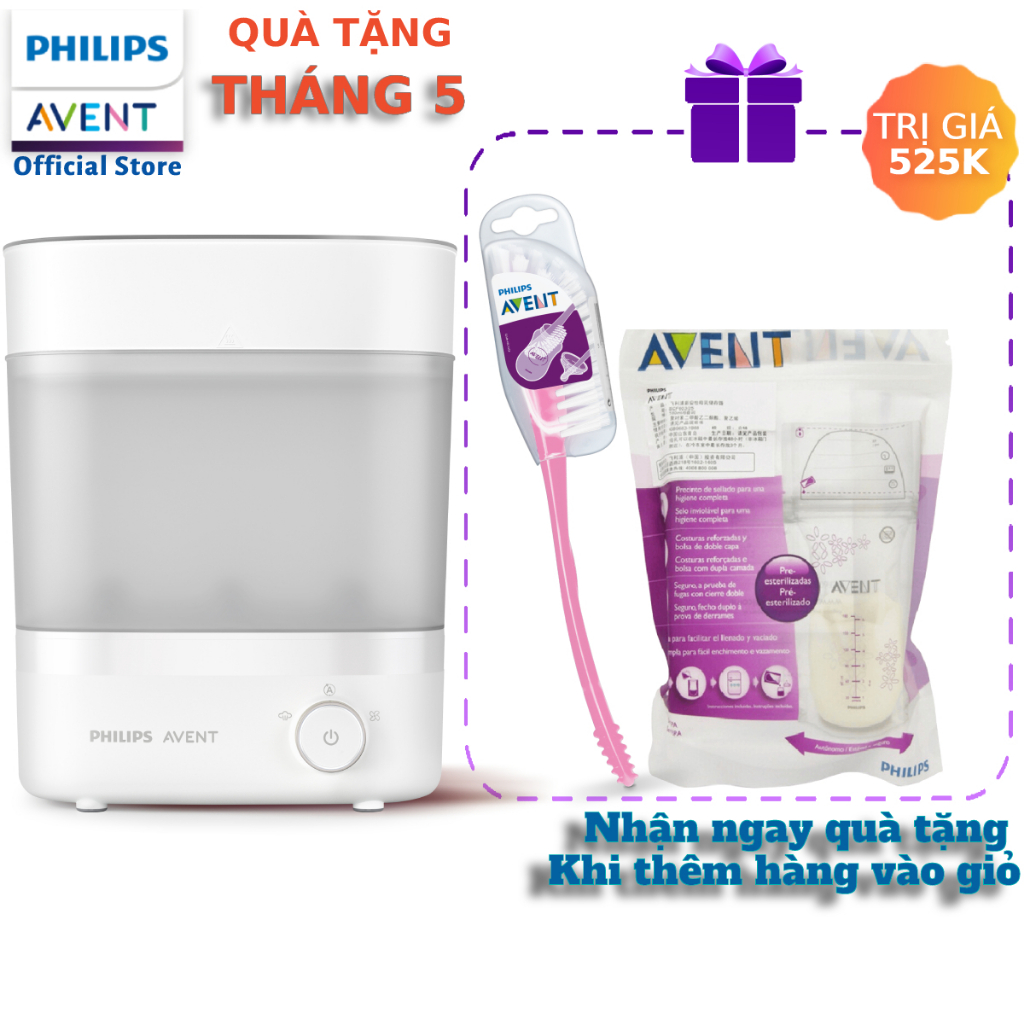 Philips Avent máy tiệt trùng & sấy khô bình sữa SCF293/00