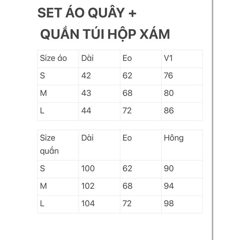 SET ÁO QUÂY + QUẦN TÚI HỘP XÁM