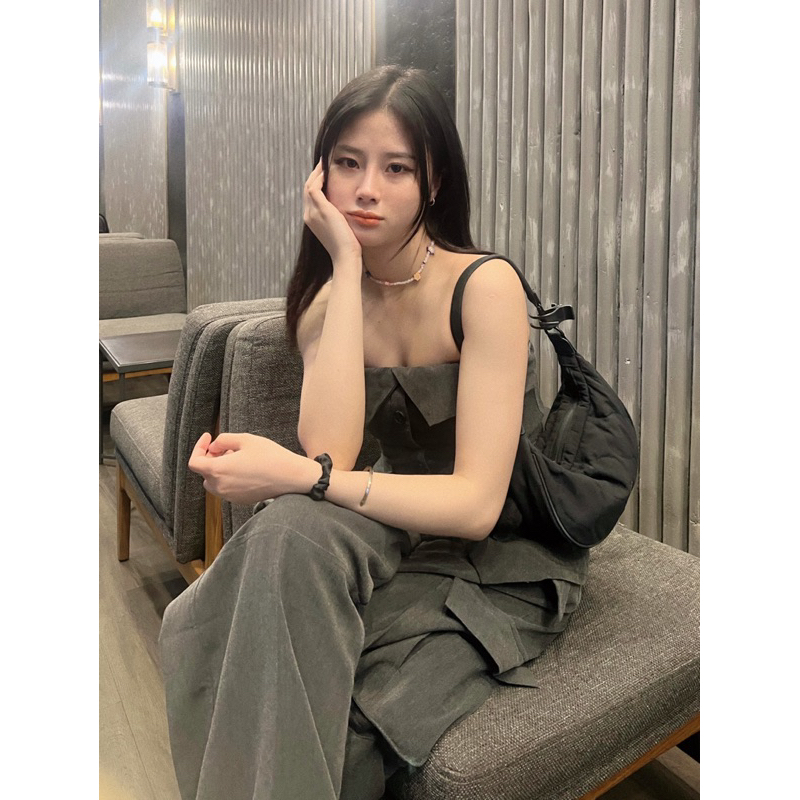 SET ÁO QUÂY + QUẦN TÚI HỘP XÁM