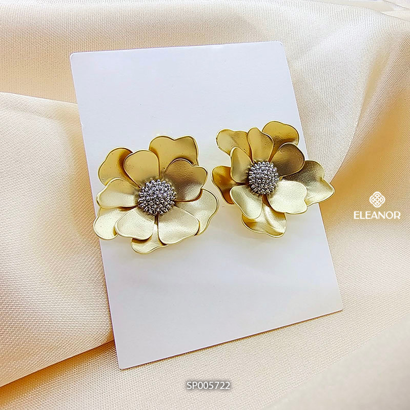 Bông tai nữ chuôi bạc 925 Eleanor Accessories hình hoa phụ kiện trang sức 5722