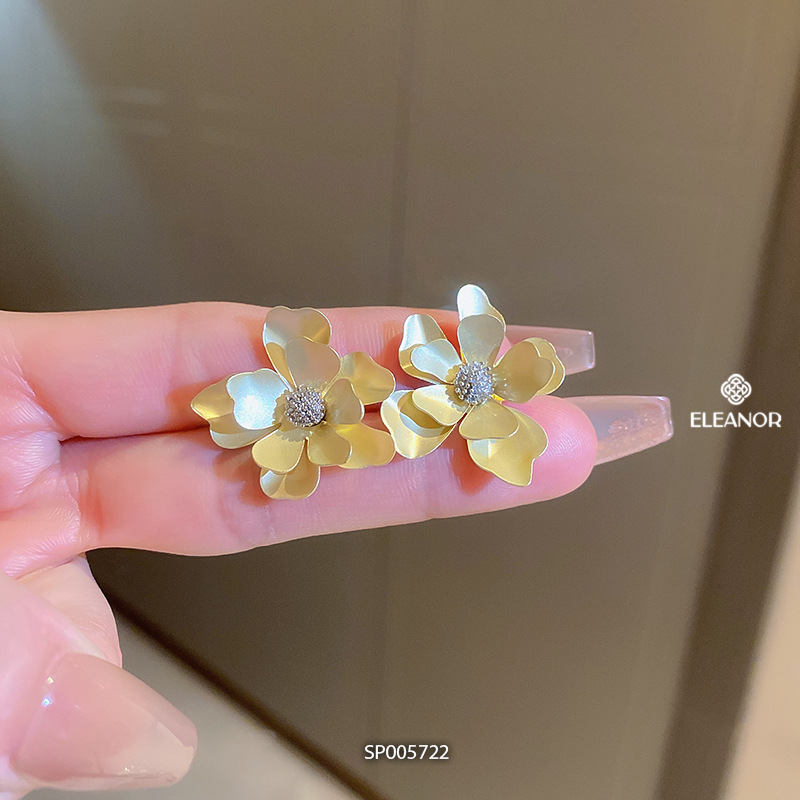 Bông tai nữ chuôi bạc 925 Eleanor Accessories hình hoa phụ kiện trang sức 5722