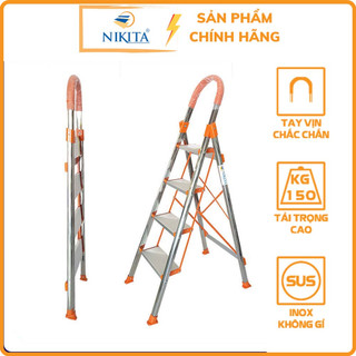 Thang ghế NIKITA IN04 4 bậc - chính hãng - Inox cao cấp