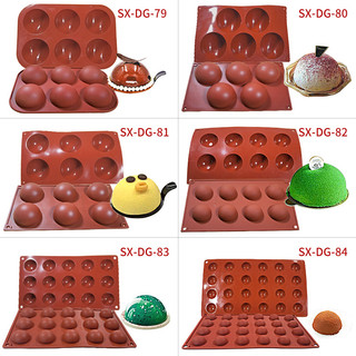 Khuôn silicon làm hình tròn size trung, làm bánh ngọt, chocolate, làm rau câu, làm kẹo