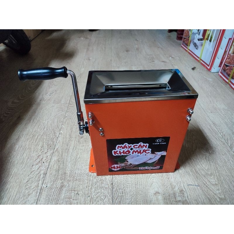 Máy cán khô mực cao cấp inox/ cán dãn con mực.